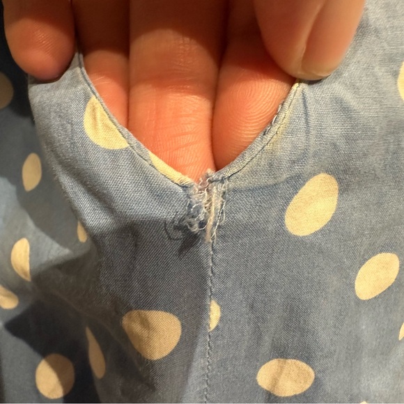 Retro Pinup Boden Sky Blue and White Polka Dots Dress Size‎ 12 - Picture 3 of 5